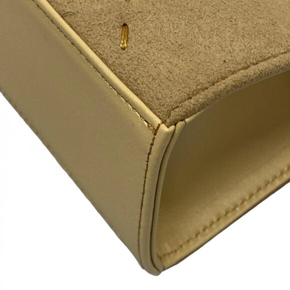 Auth Burberry Light Brown Brown Bordeaux Leather Suede Handbag - Picture 6 of 16